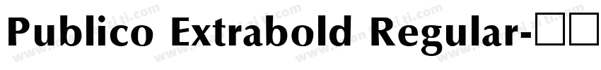 Publico Extrabold Regular字体转换